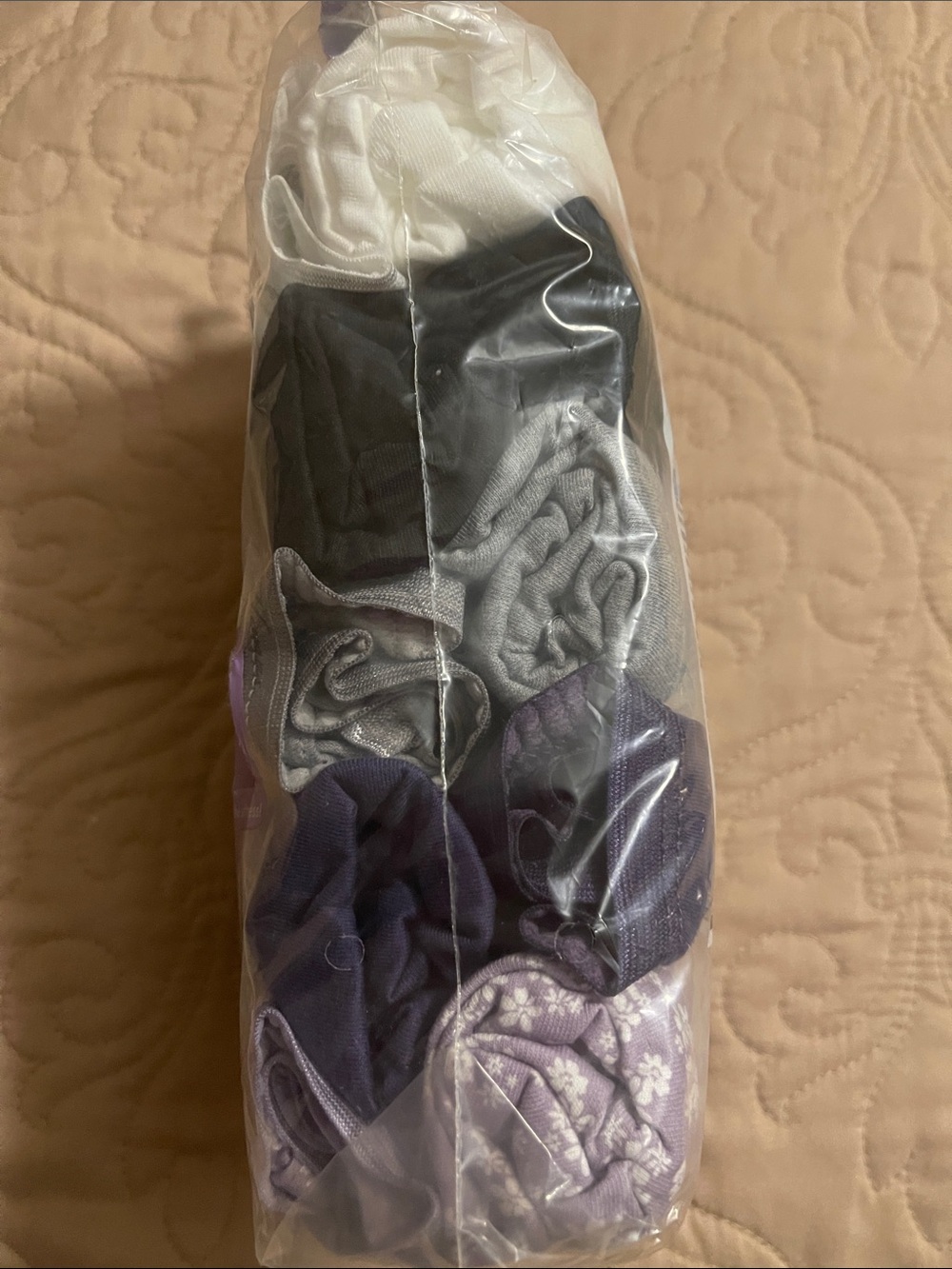 Hanes Cotton Tagless Briefs - Purple & Gray 10 PCS. - Picture 6 of 9